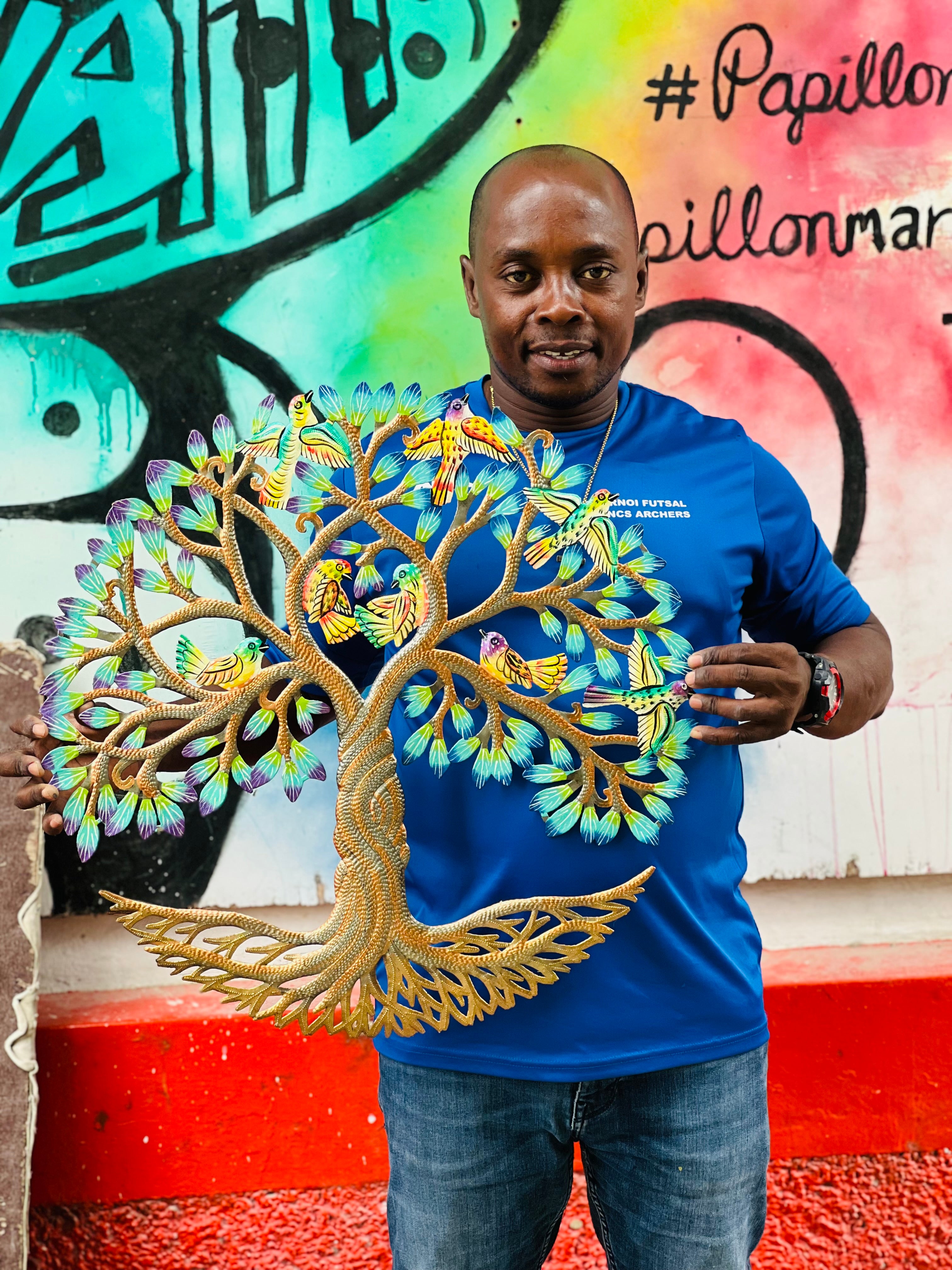 Colbert- Bronze And Color Bird Tree