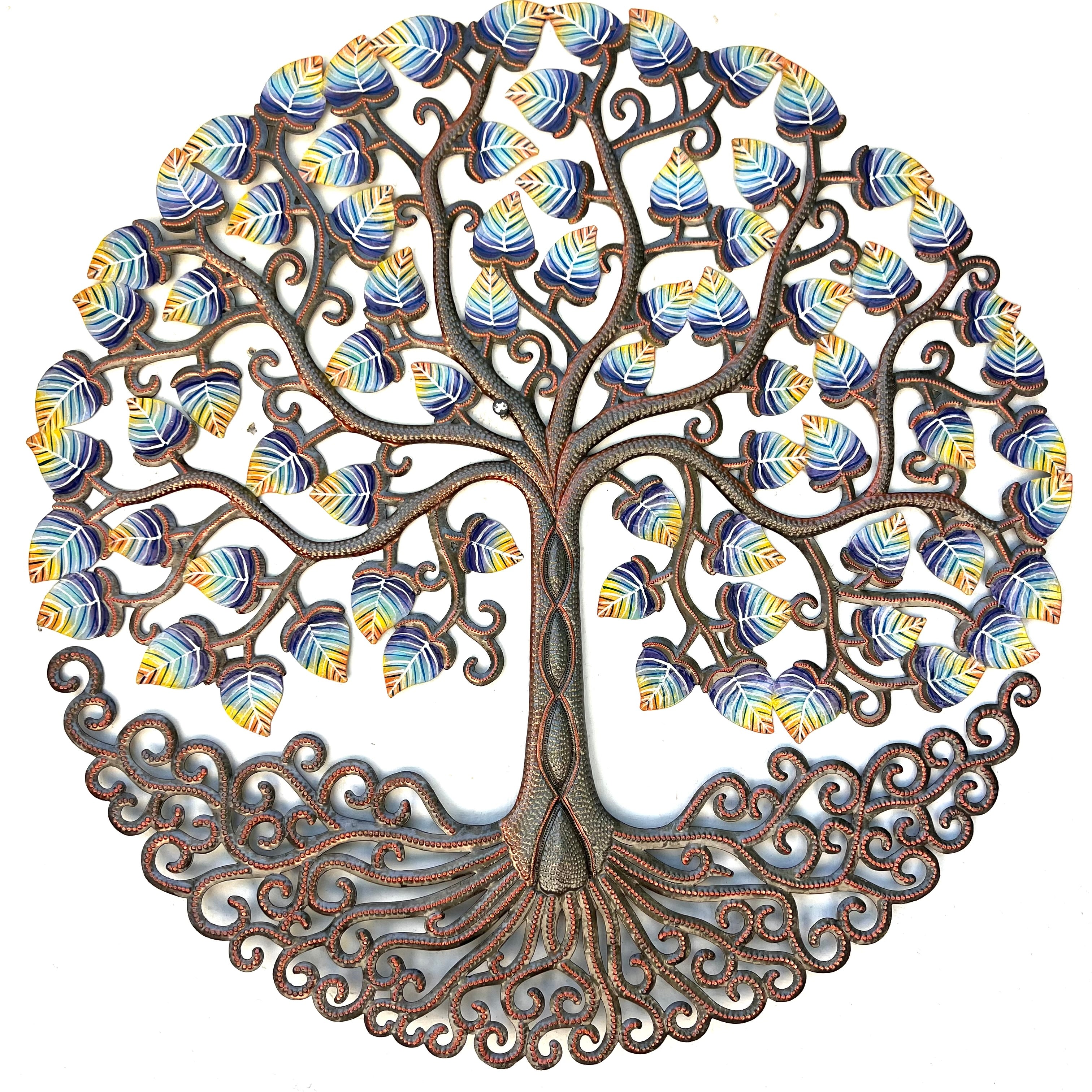Grezil- Large Bronze Painted Leaf Tree