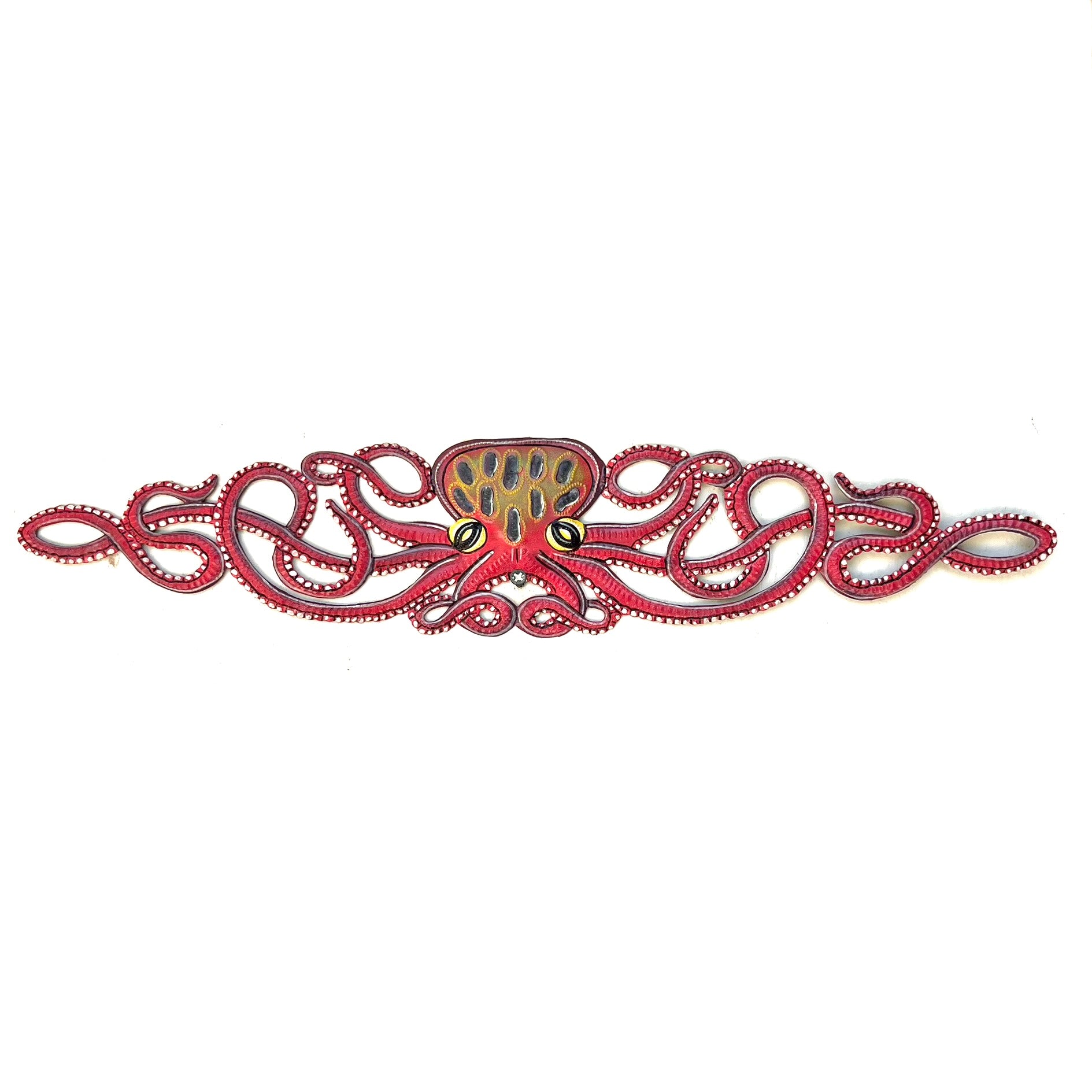 Octopus Door Topper Wall Art- Red