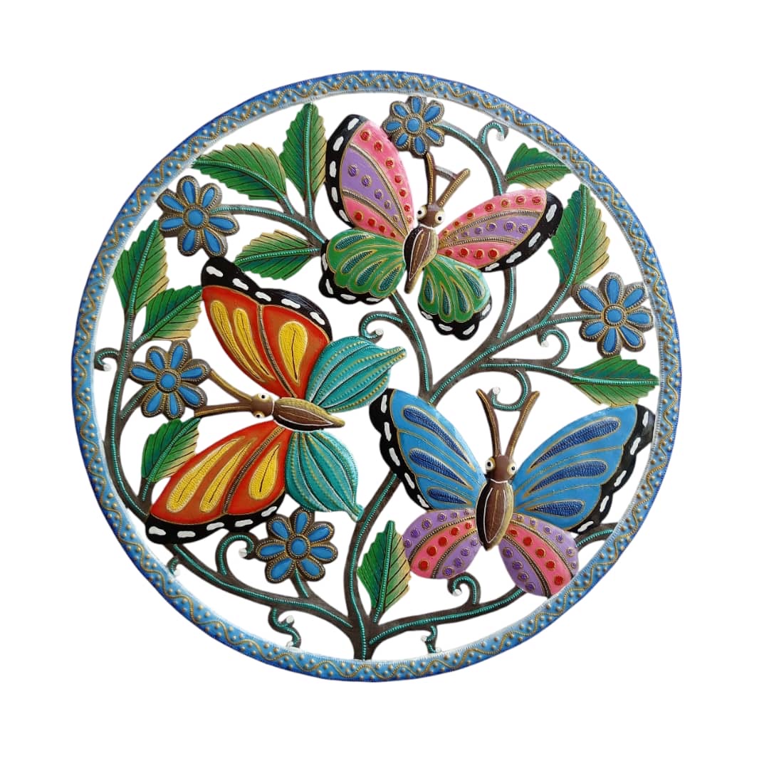 Paul- Circle Colorful Three Butterfly #2