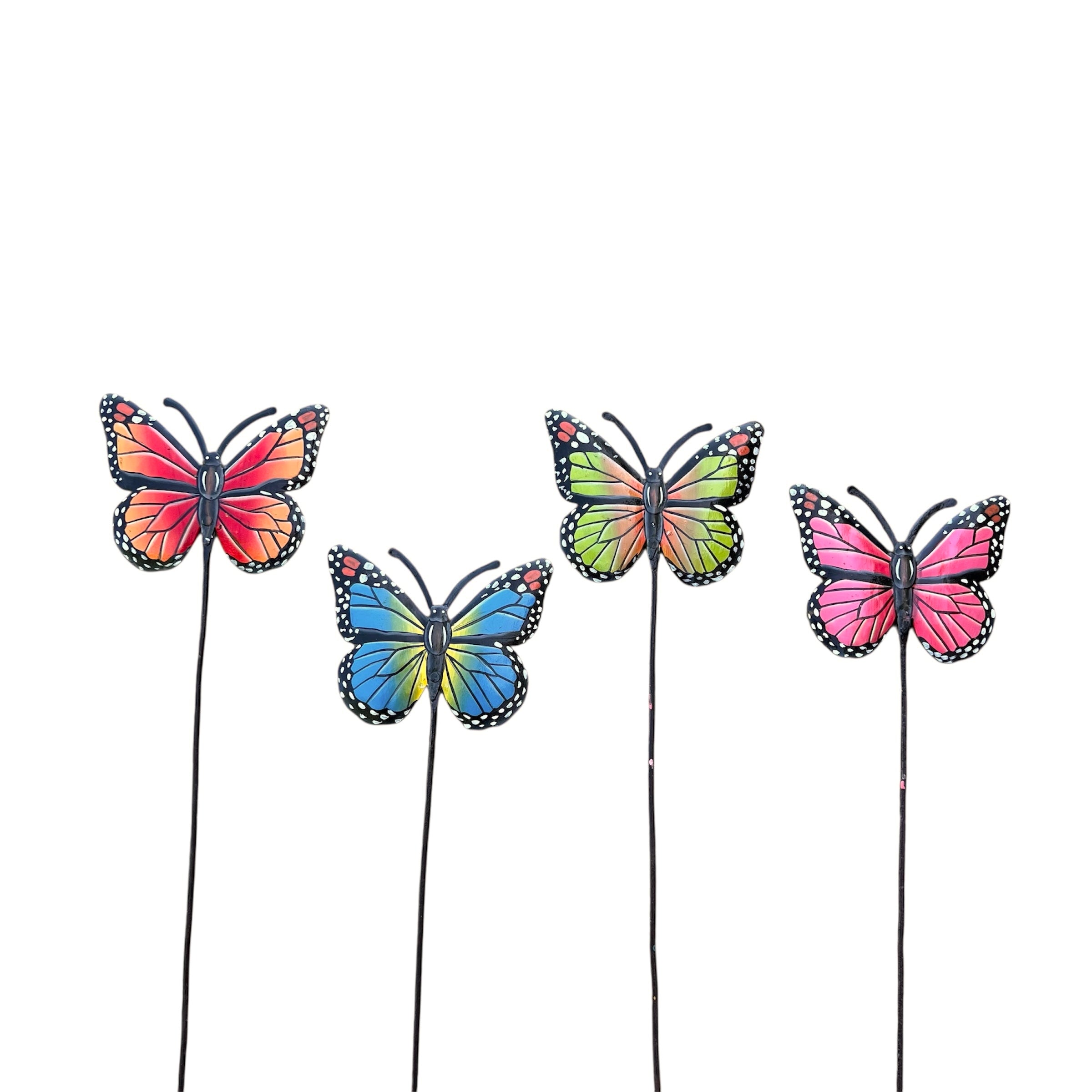 Garden Stakes Colorful Butterflies (Set of 4)