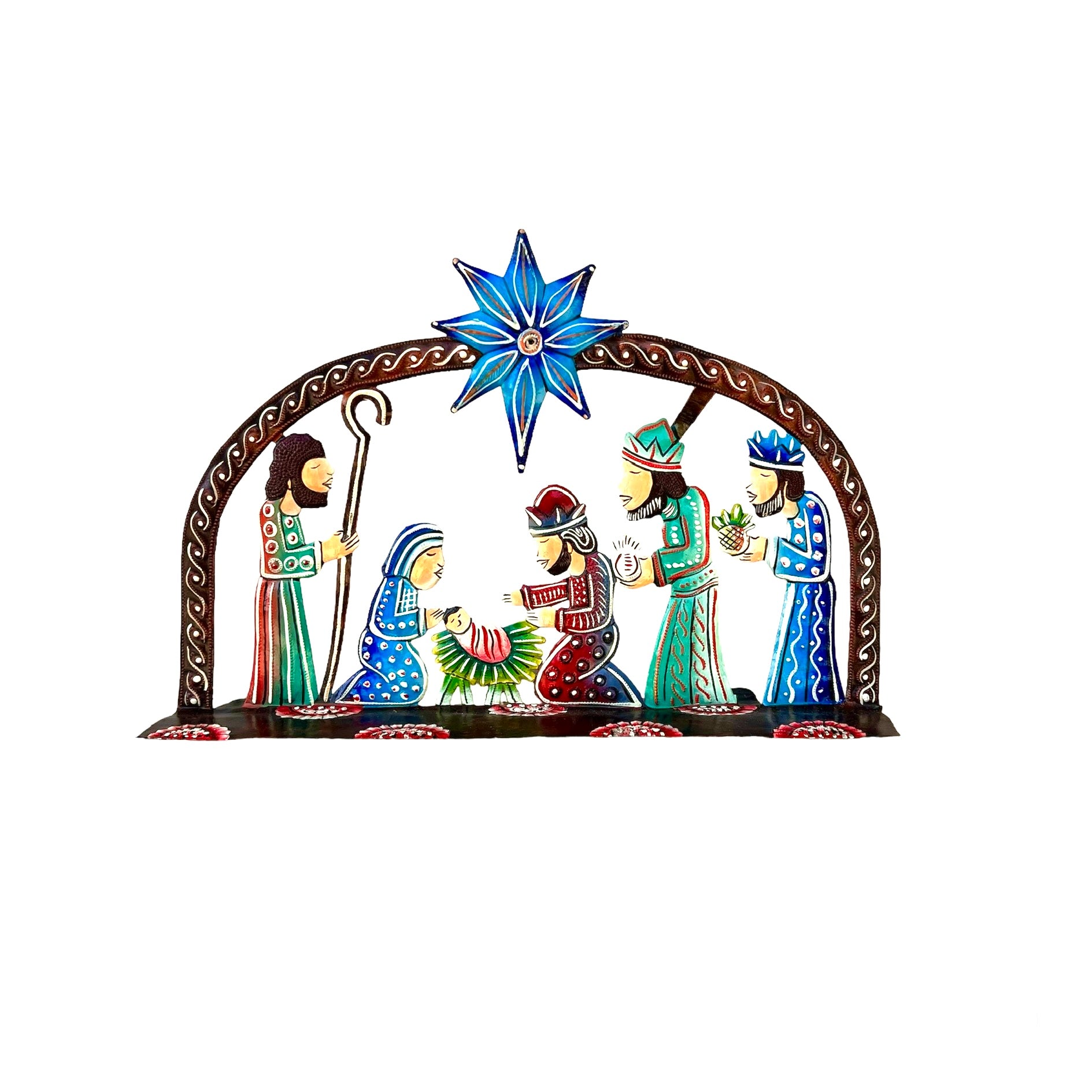 Nesmy Arch Painted Nativity