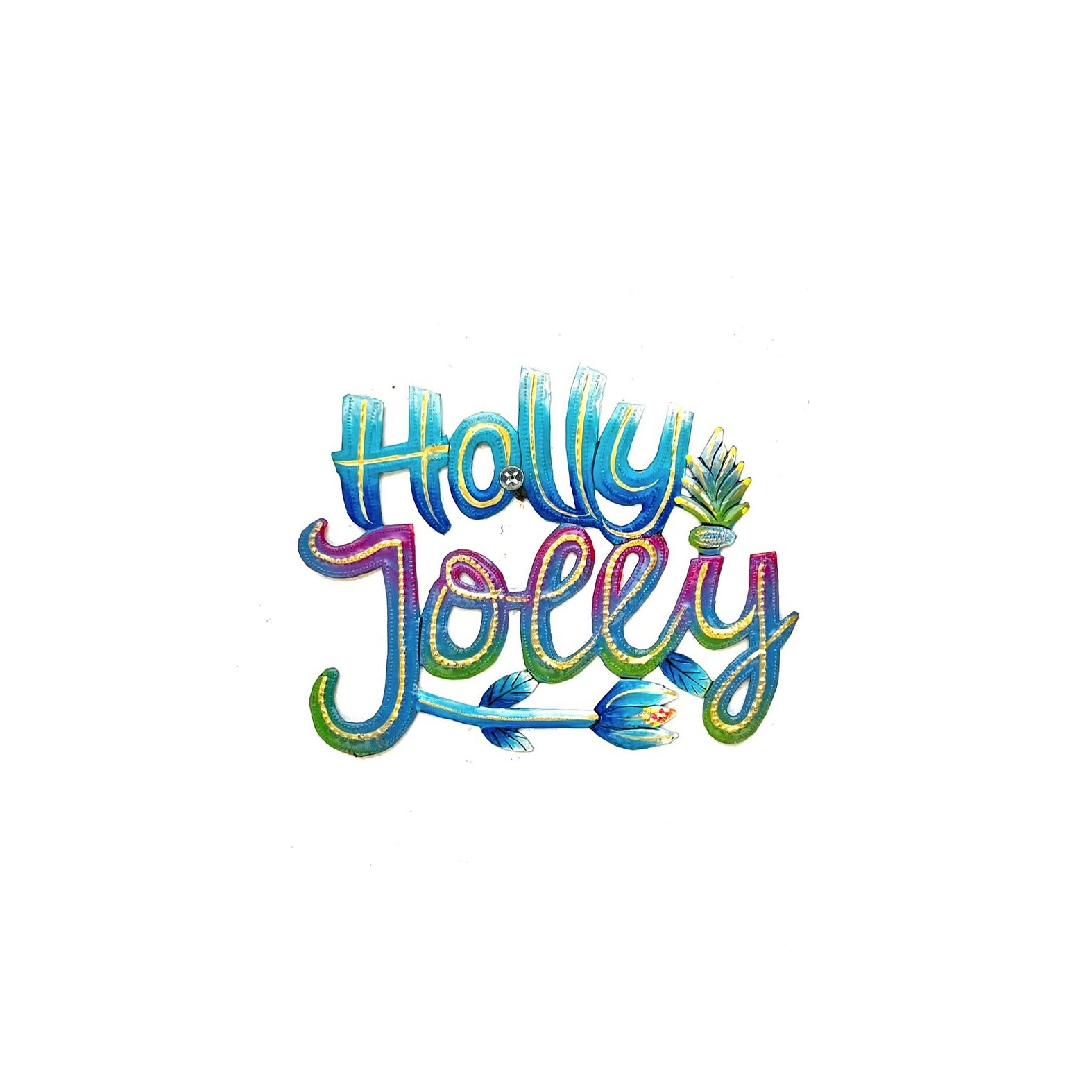Roodlet- Holly Jolly Metal Art