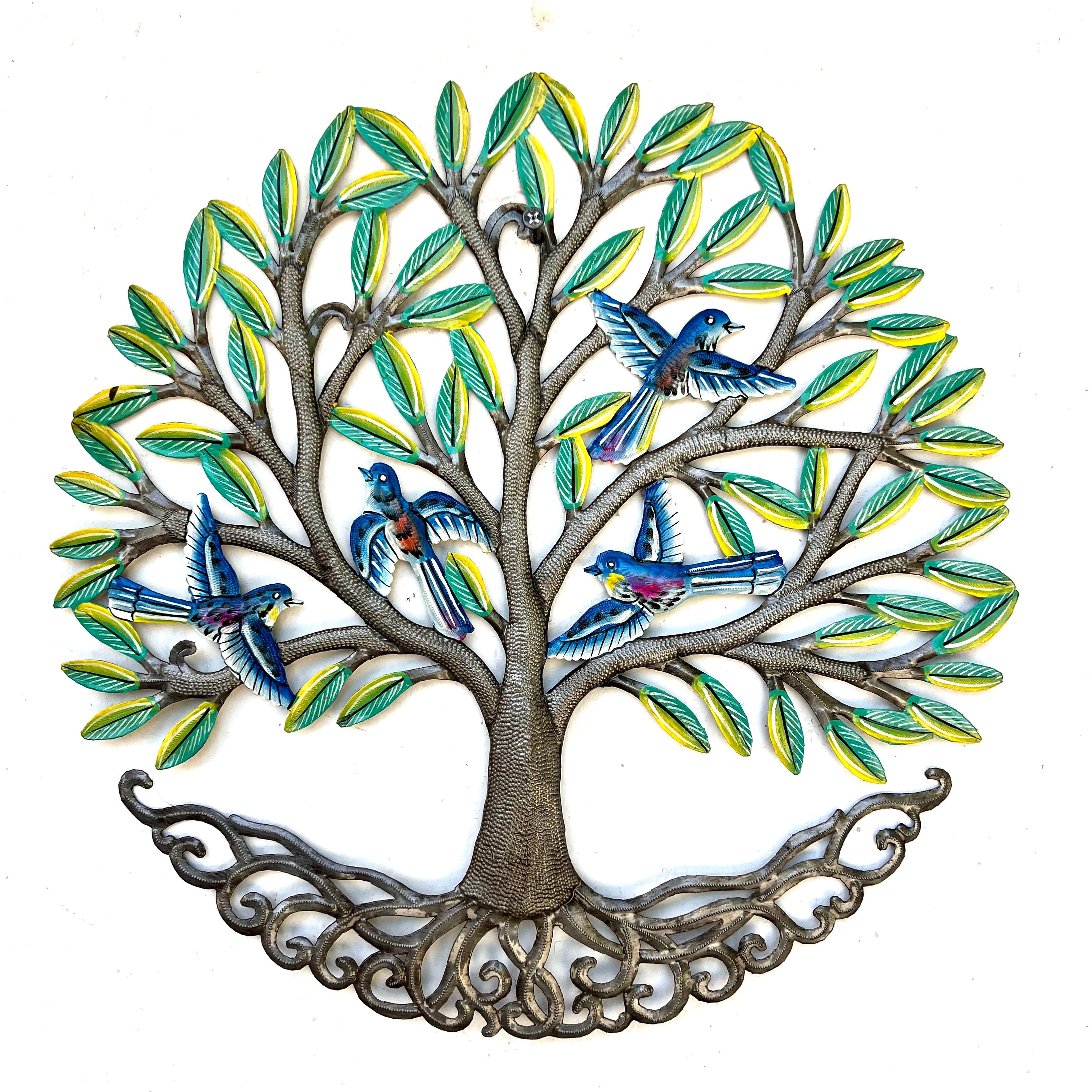 Derat- Green Leaf & Birds Tree