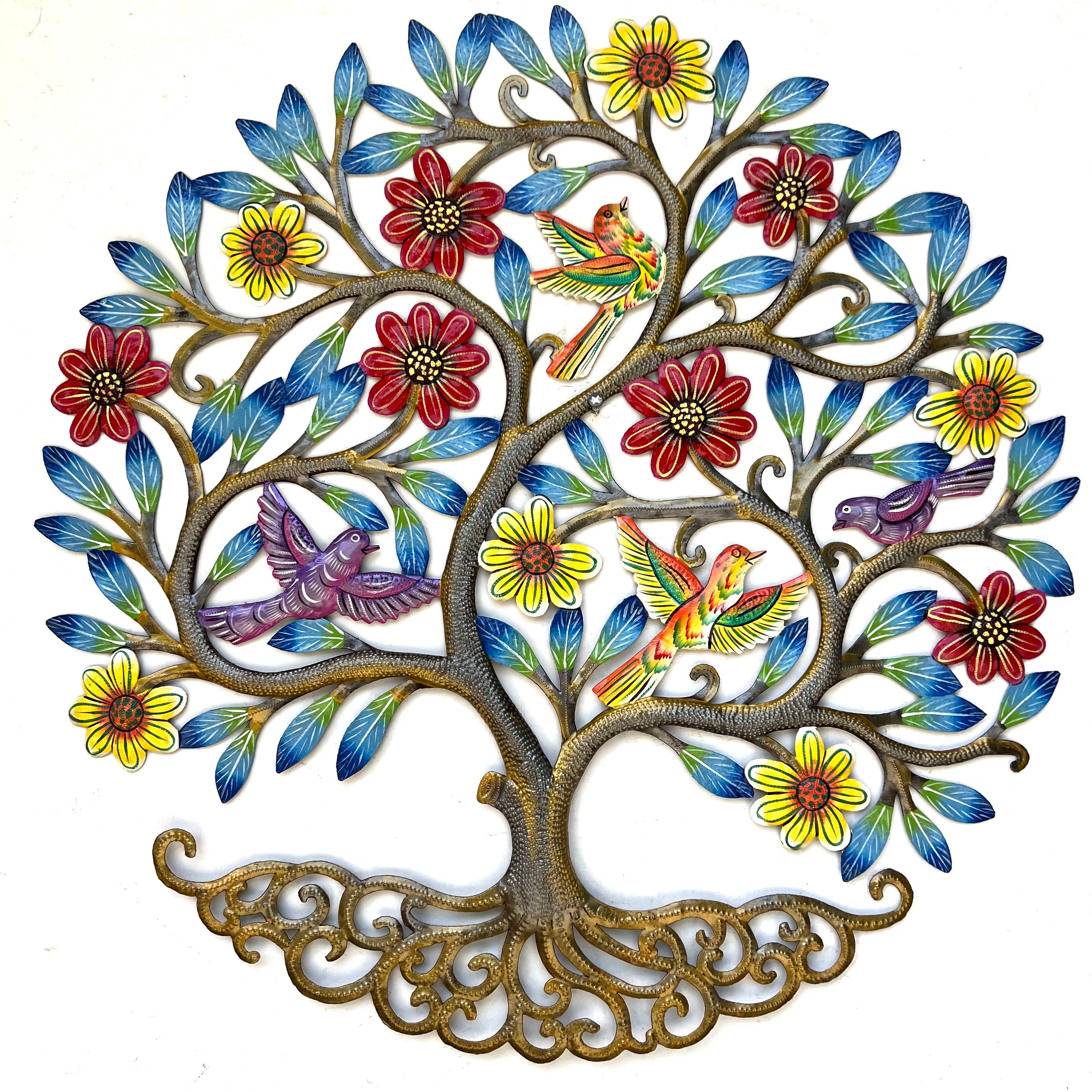 Jumbo- Bronze Flower Tree & Birds