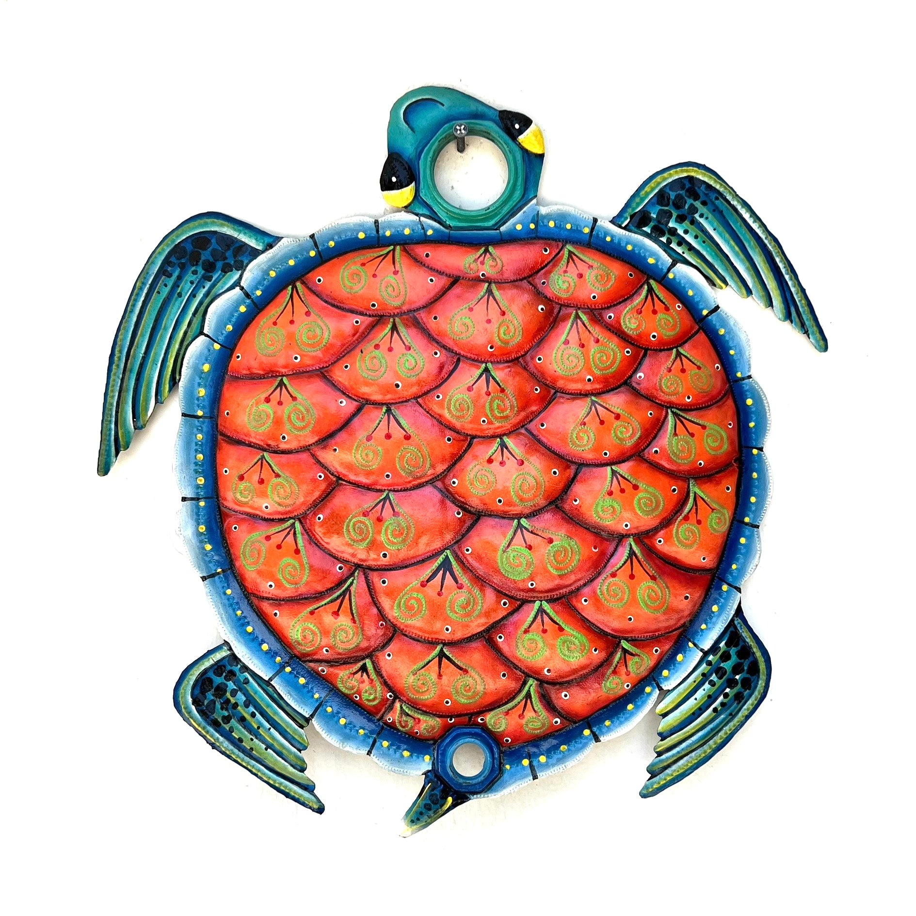 Oil Drum Top Colorful Turtle # 2