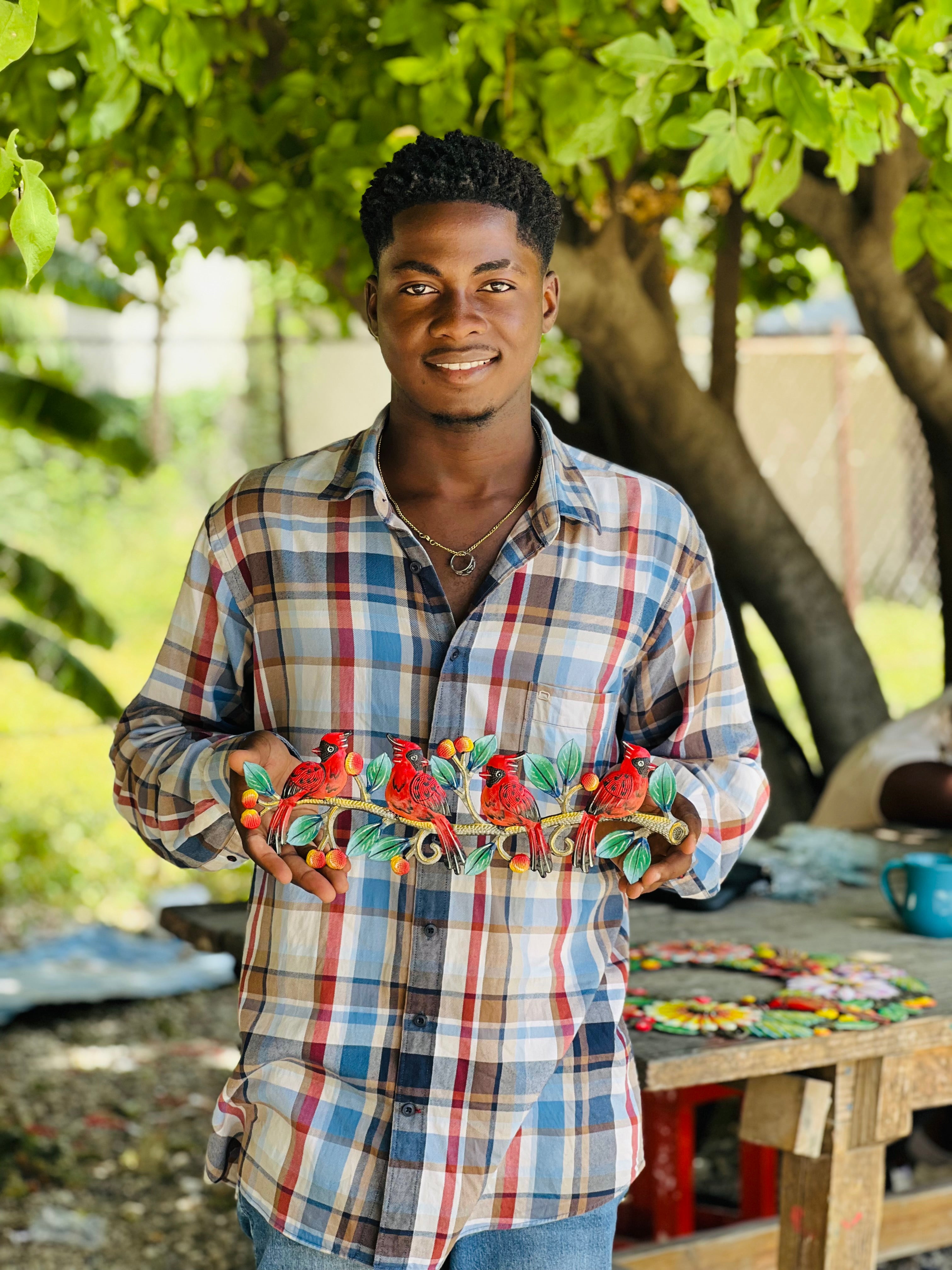 Red Cardinals on Branch