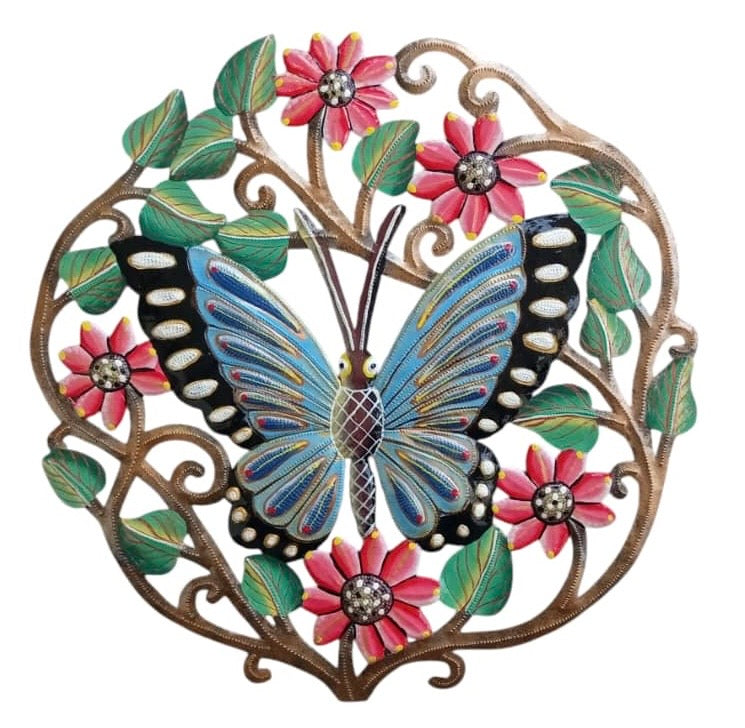 Paul- One Butterfly With Color Flowers #2