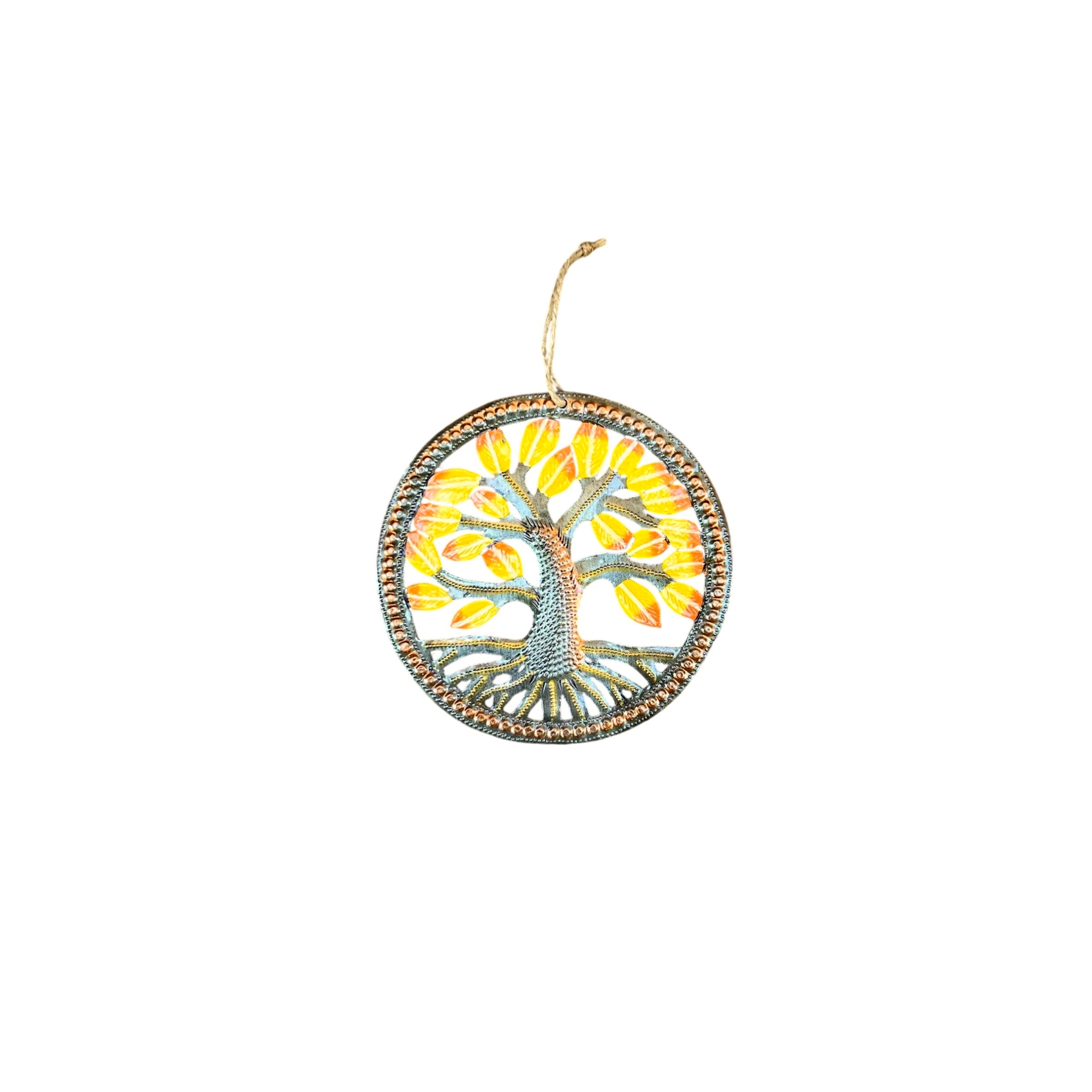 Grezil- Circle Painted Tree Ornament #1