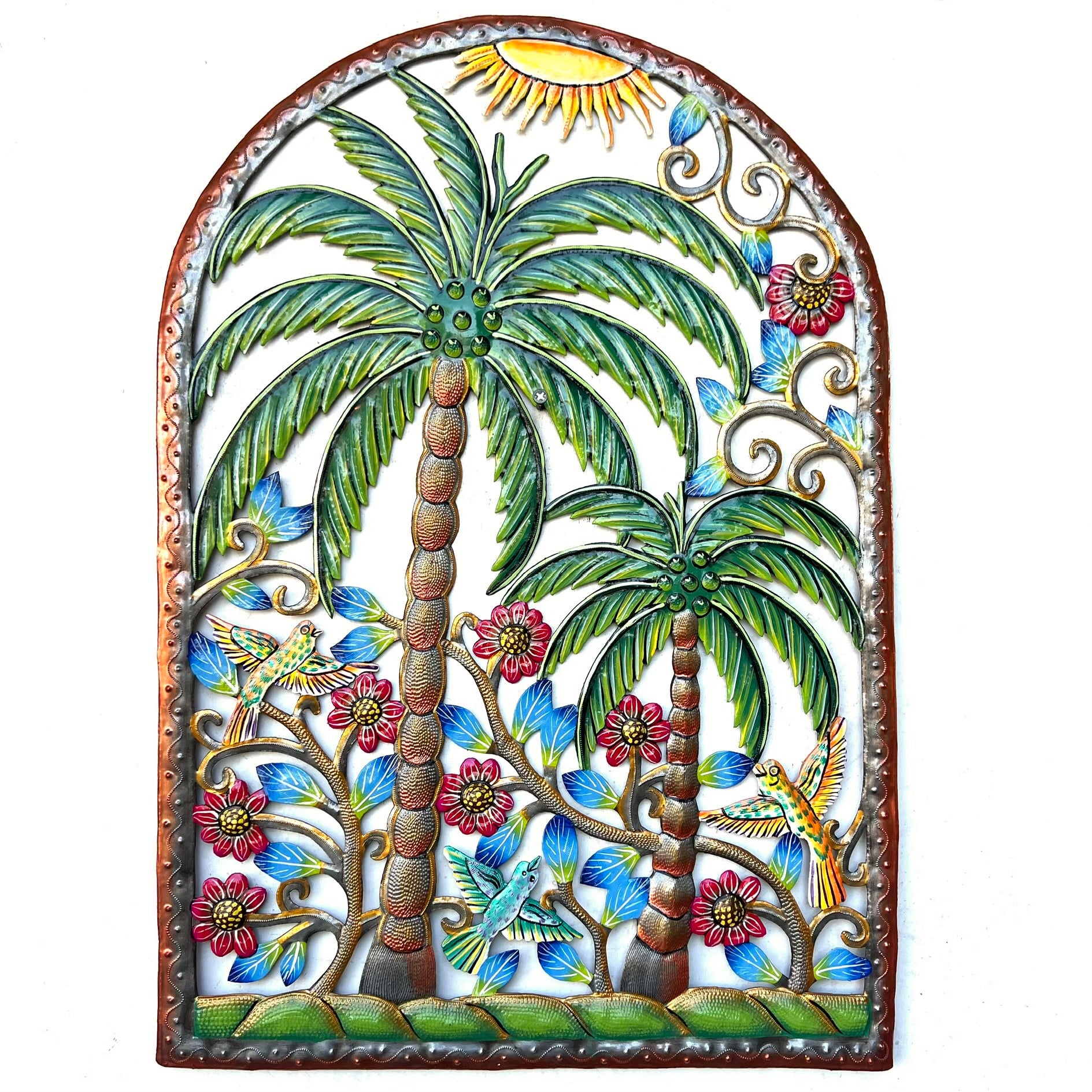Colbert- Painted Arch Two Coconut Tree