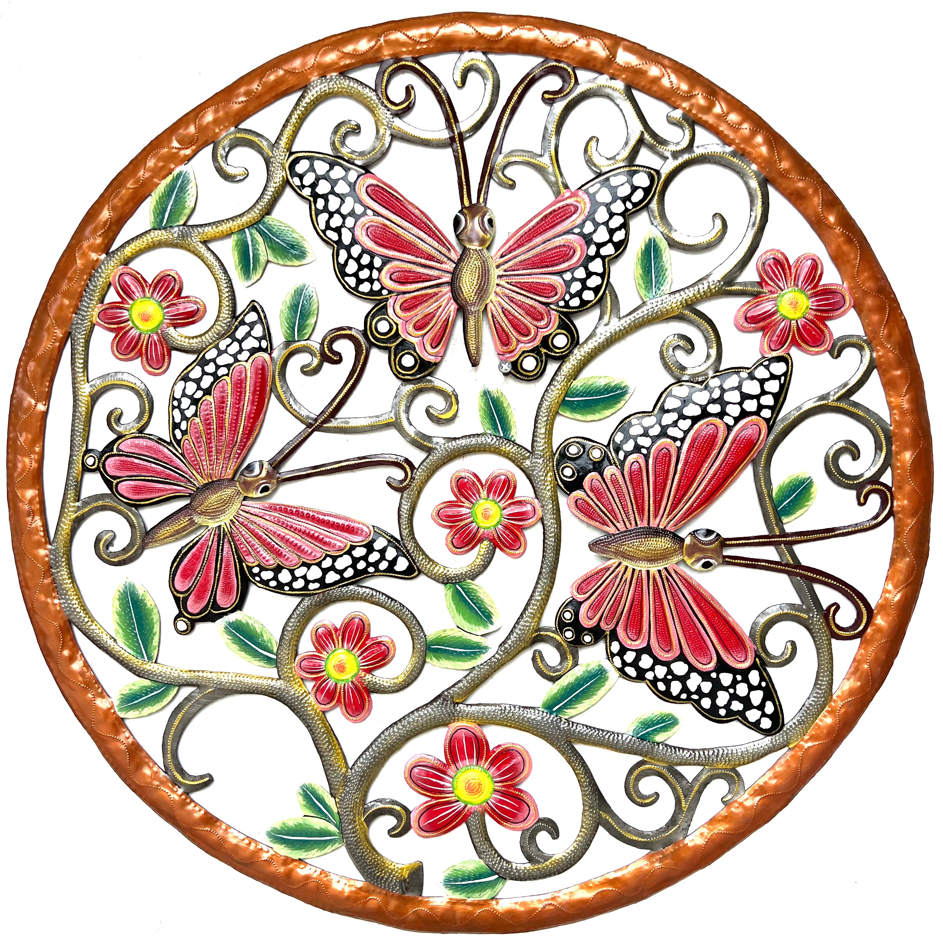 Orilien- Jumbo Circle Bronze Butterflies #1