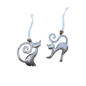 (Set Of 2) Cat Ornaments