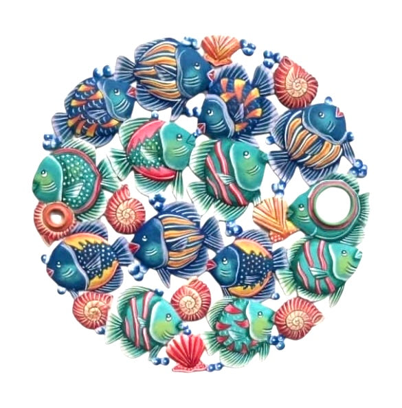 Oil Drum Top Multicolor Fish