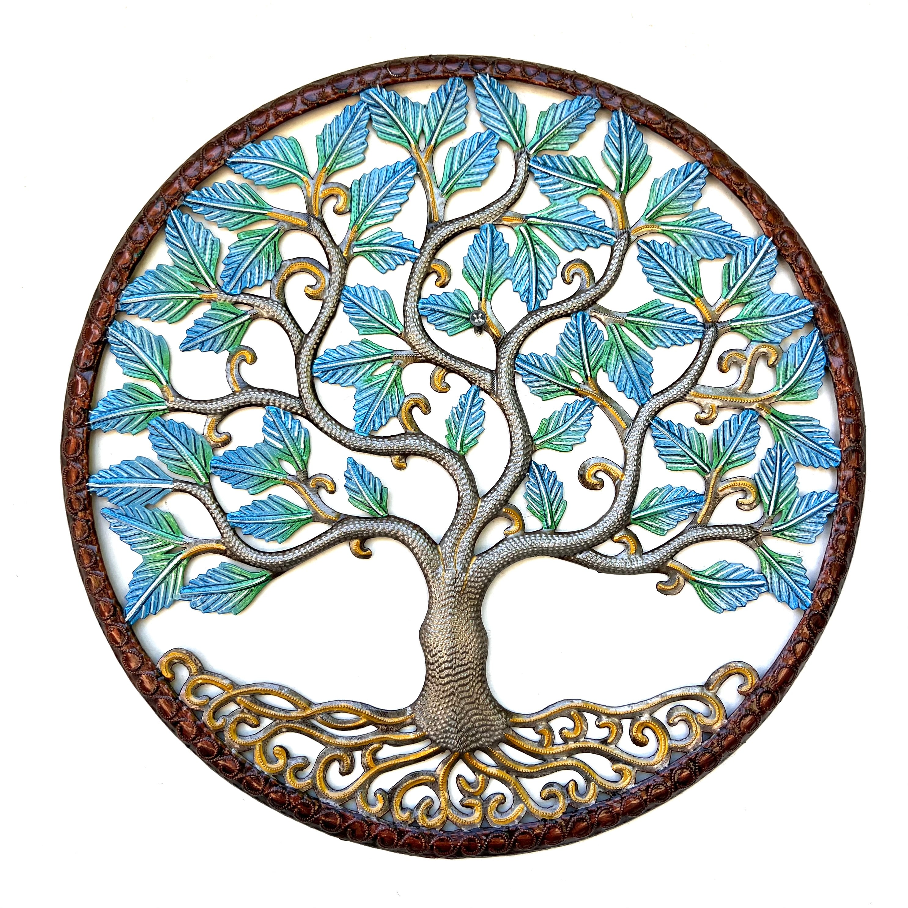 Nesmy- Round Bronze- Bleu Tree