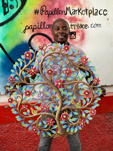 Colbert- Jumbo Red Flowers Bronze Tree