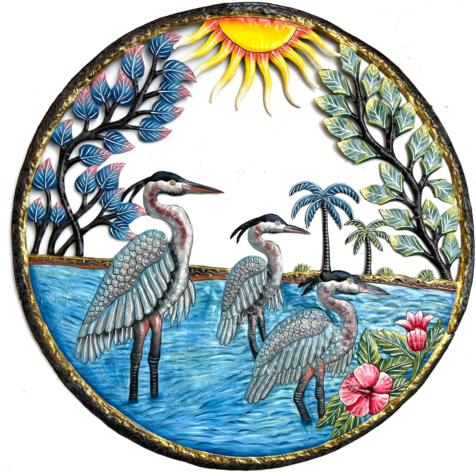Jean Marie- Painted Jumbo Three Heron