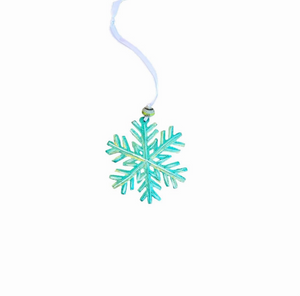 Turquoise Snowflakes Ornament