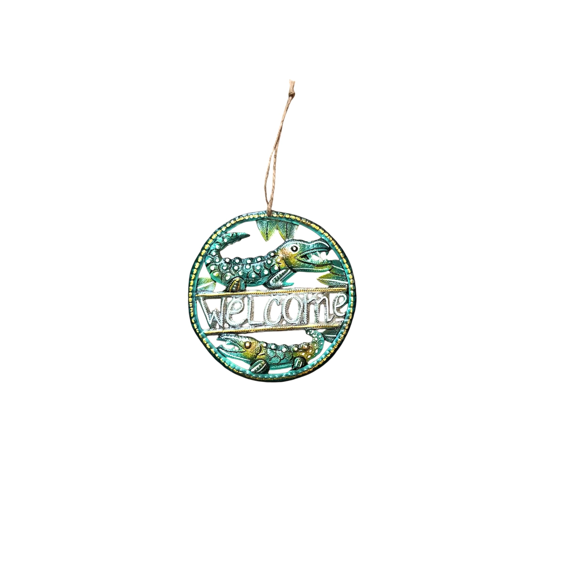 Round Alligator Ornament