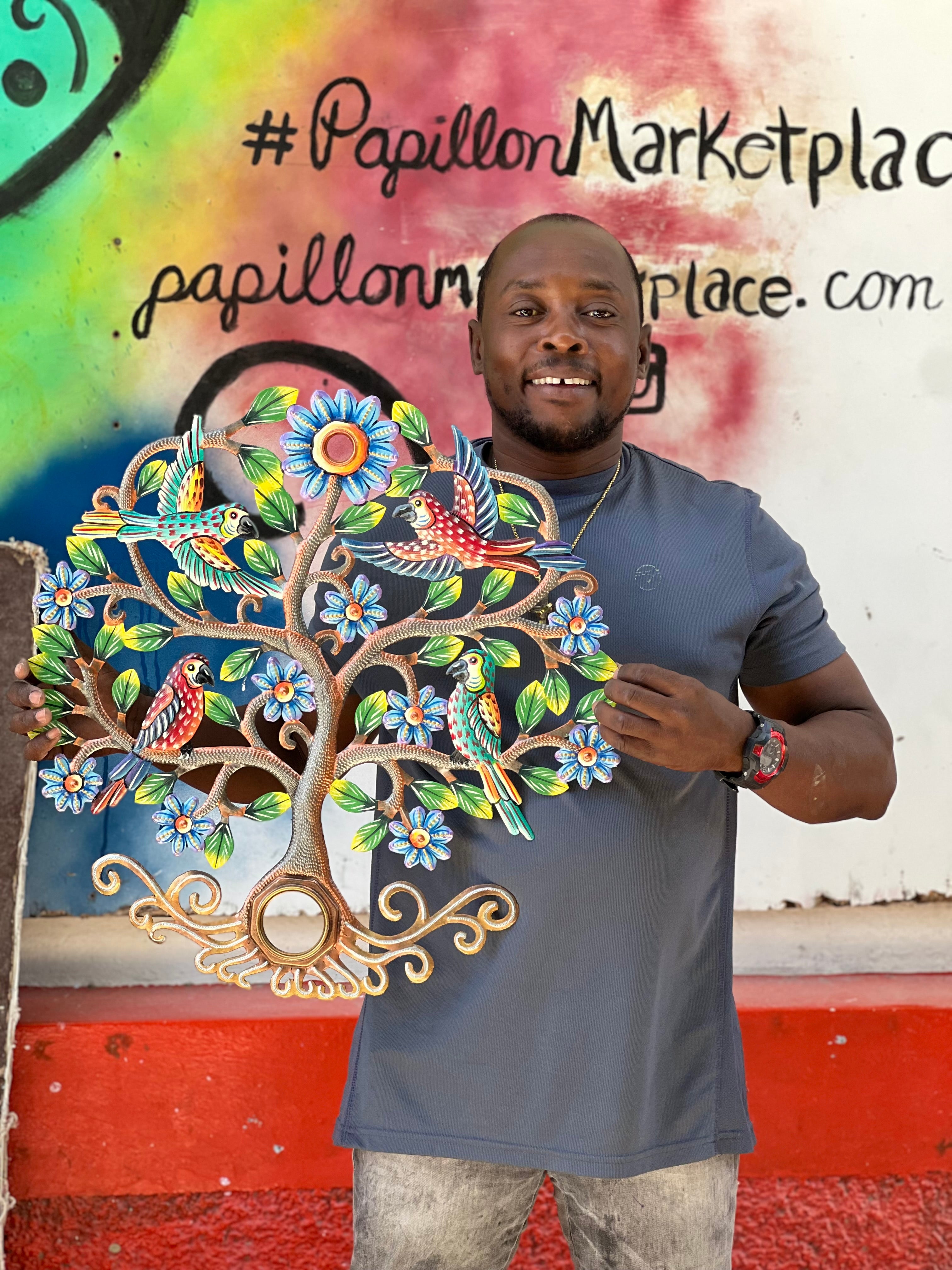 Colbert- Oil Top Drum Tree And Cardinal Birds