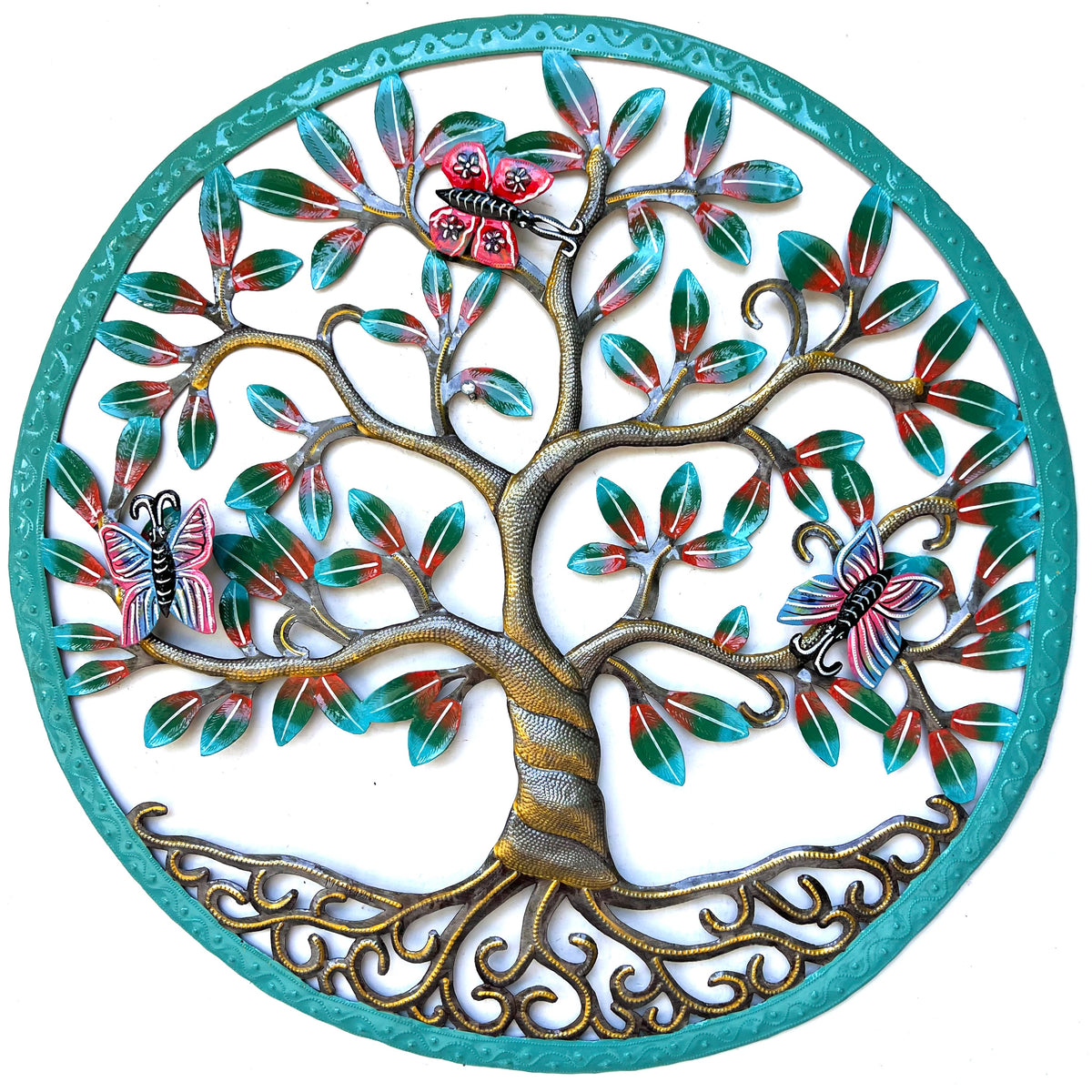 Robinson- Jumbo Circle Turquoise Butterfly Tree – Papillon Wholesale