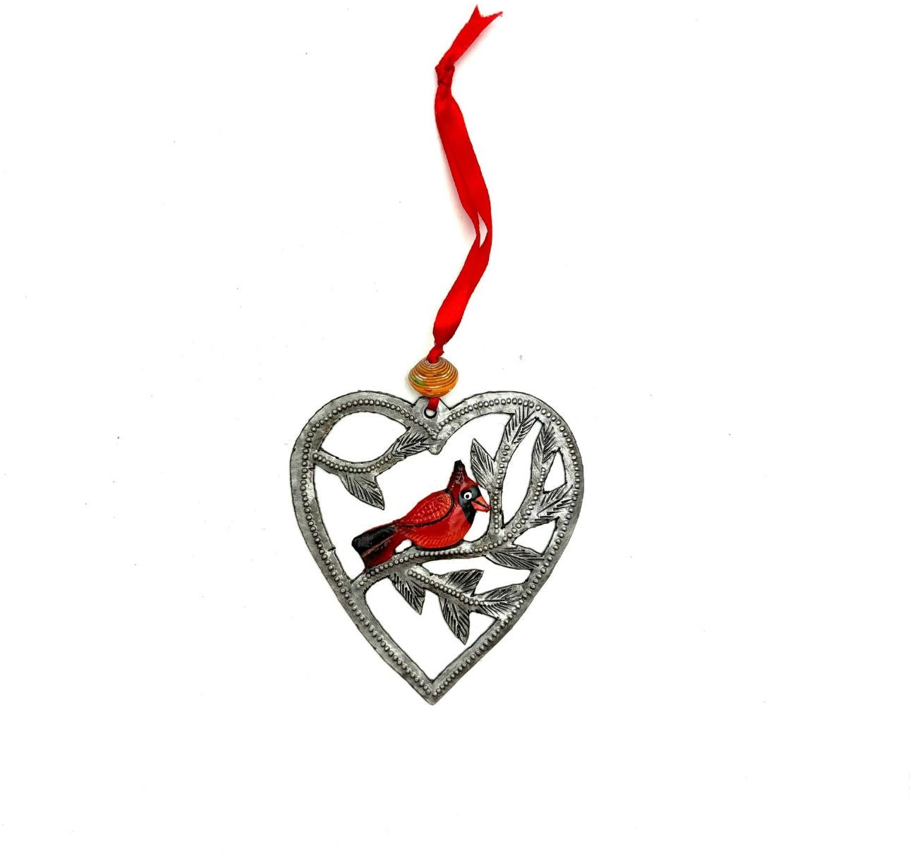 Heart With Cardinal Ornament