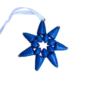 Leo Blue Cereal Box Star Ornament