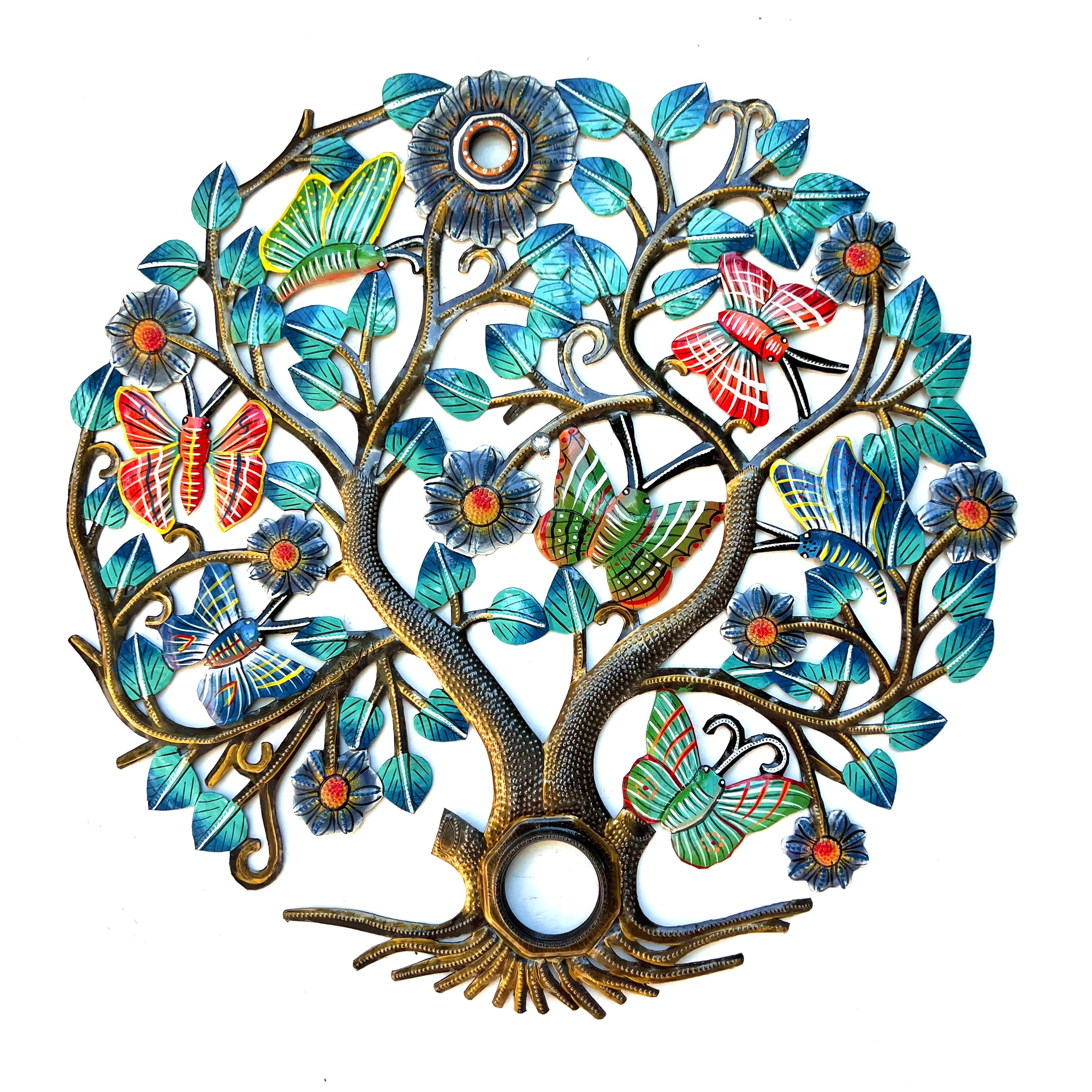 Mervil Oil Top Drum Tree & Butterflies