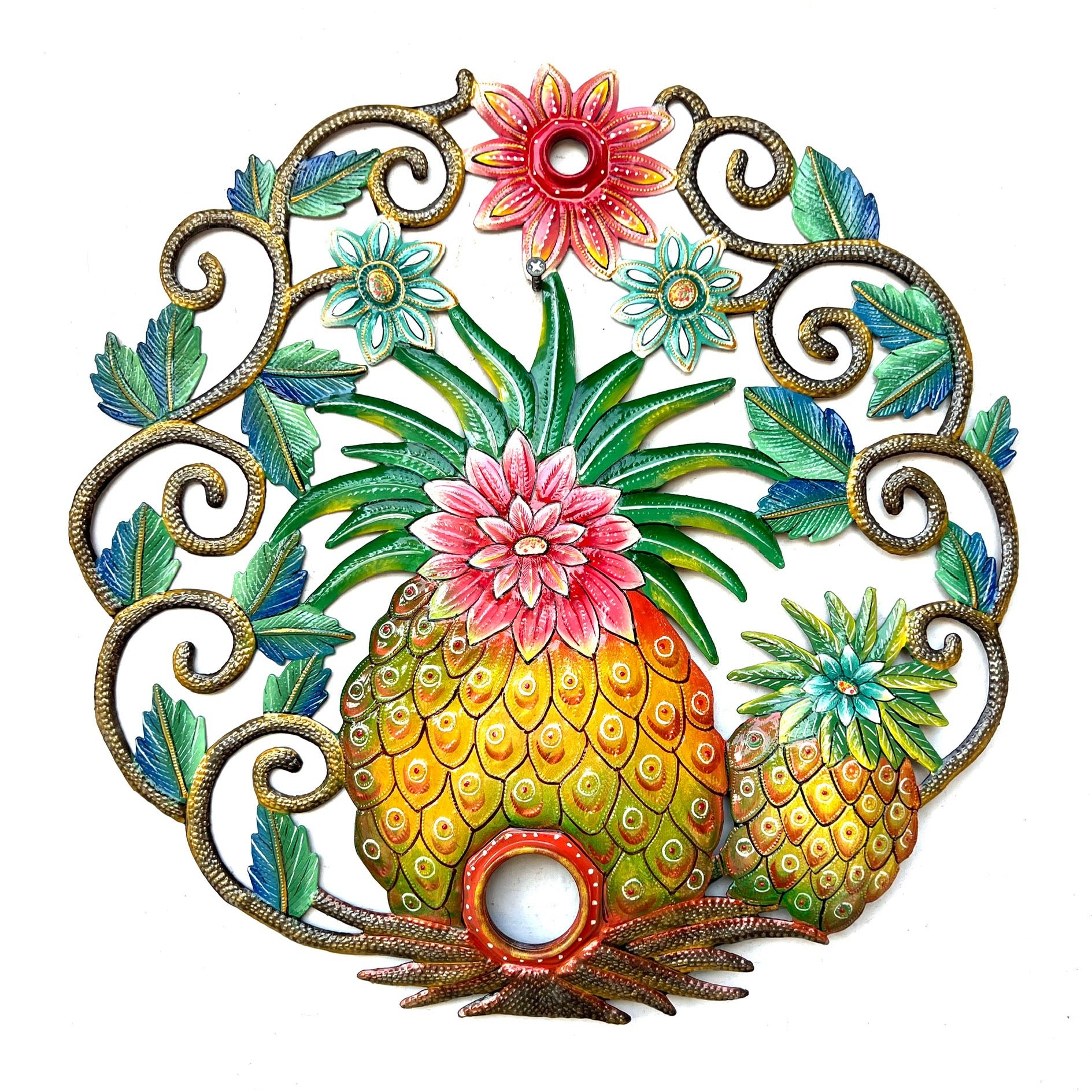 Derat Oil Drum Top Pineapple- Painted