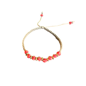 Jameson Macrame Bracelet- Red