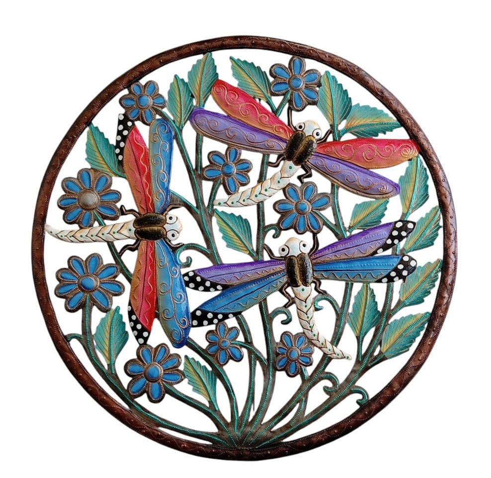 Paul- Circle Three Colorful Dragonfly #3