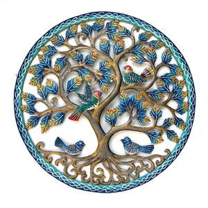 Edouard- Circle Blue Leaf Tree Birds