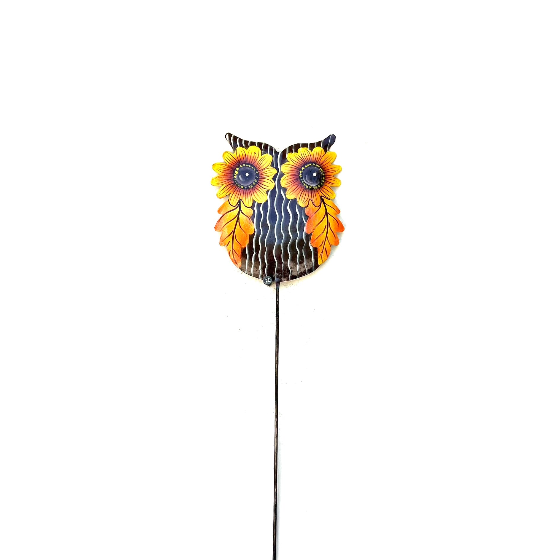 Roodlet Owl With Yellow Eyes Garden Stake