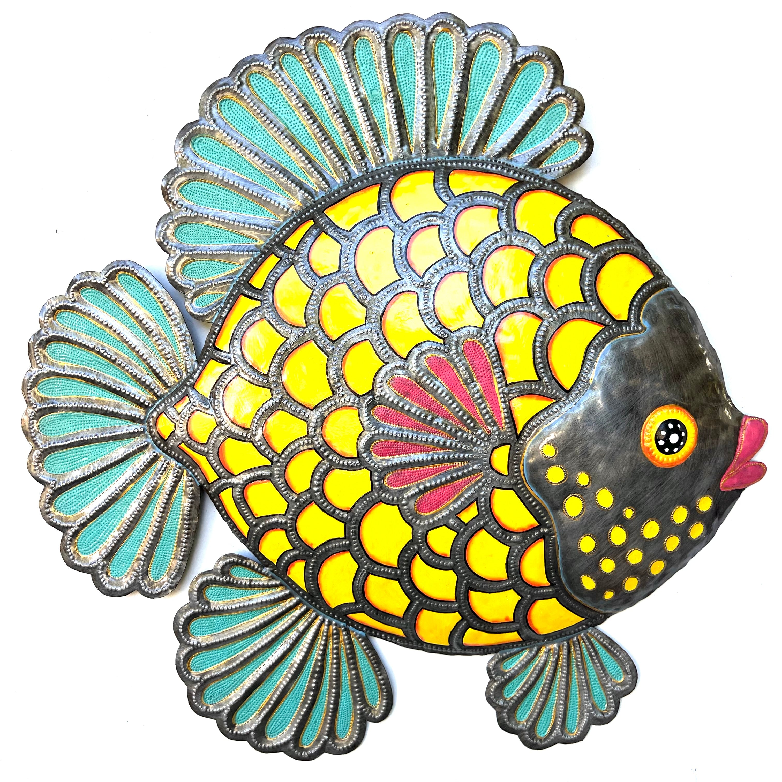 Jumbo Orilien- Turquoise & Yellow Fish
