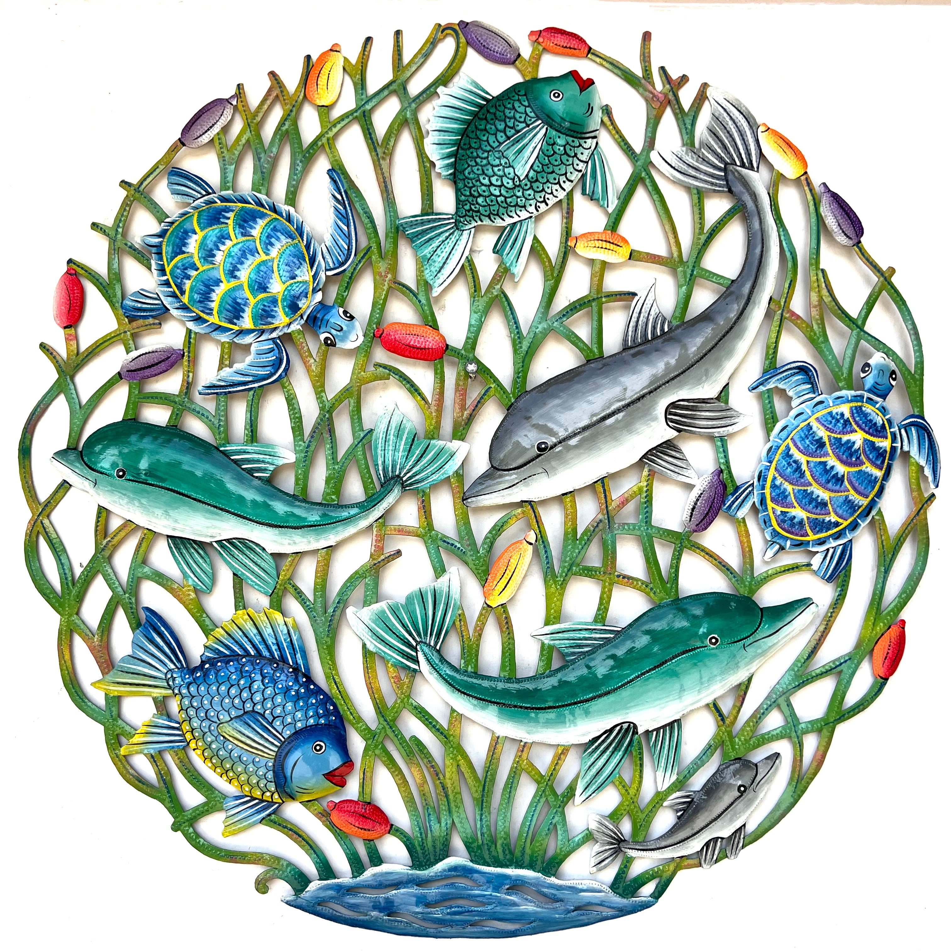 Jumbo- Swinging Dolphin,Fish & Turtles