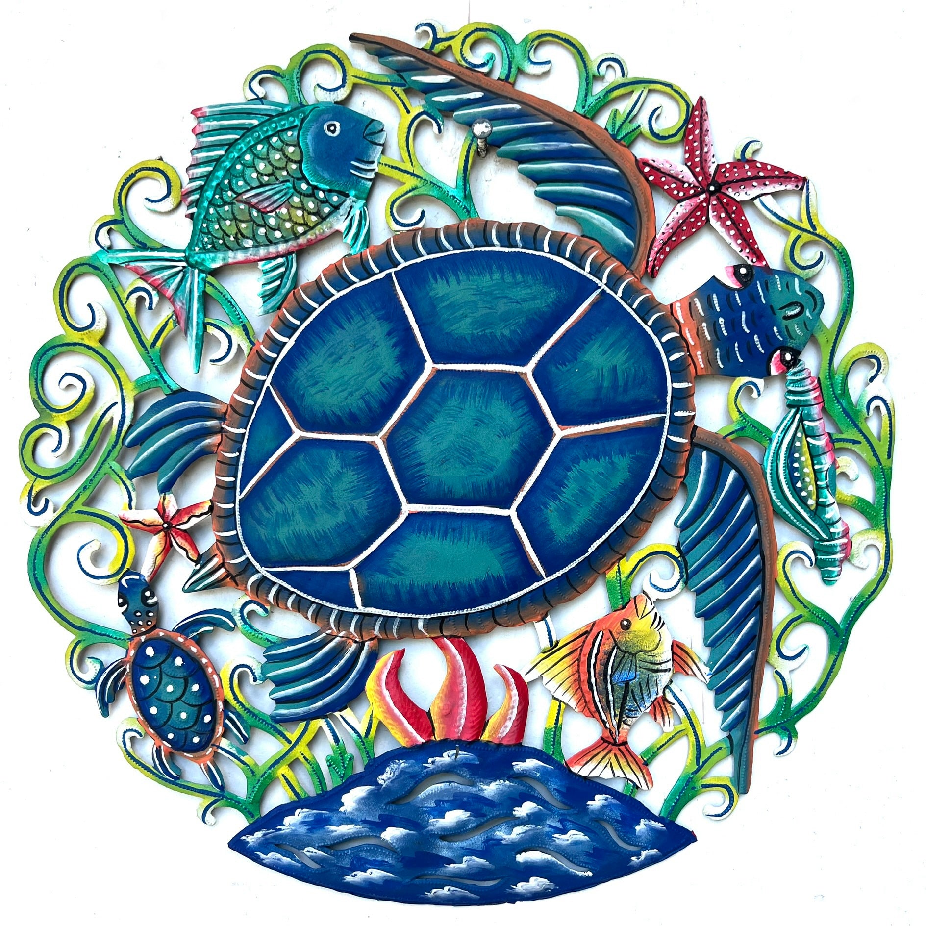 Roodlet Jumbo Blue Turtle Round