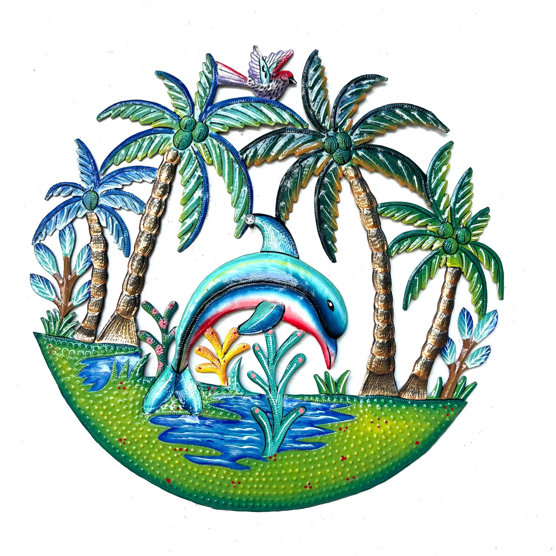 Jumping Dolphin & Coconut Trees