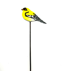 Yellow-Black Bird Garden Stake