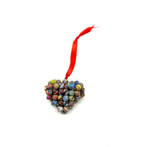 Heart Cereal Box Bead Ornament