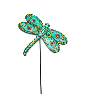 Enel Dragonfly Garden Stake- Turquoise