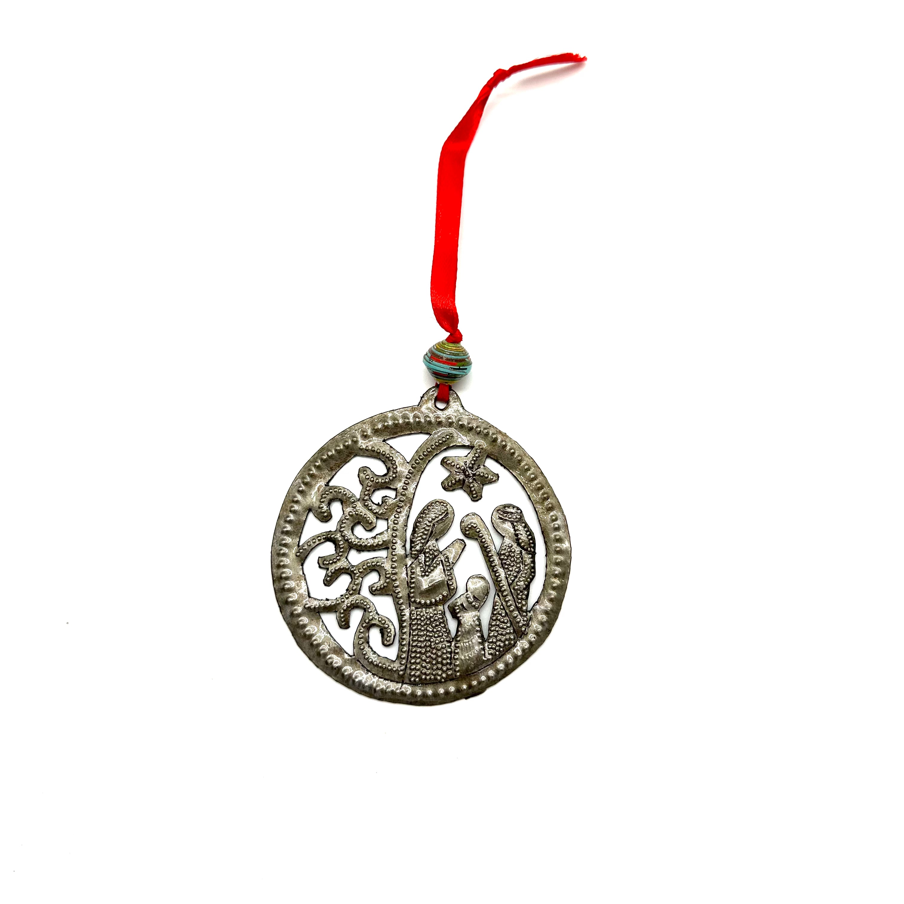 Sweet Round Nativity Ornament