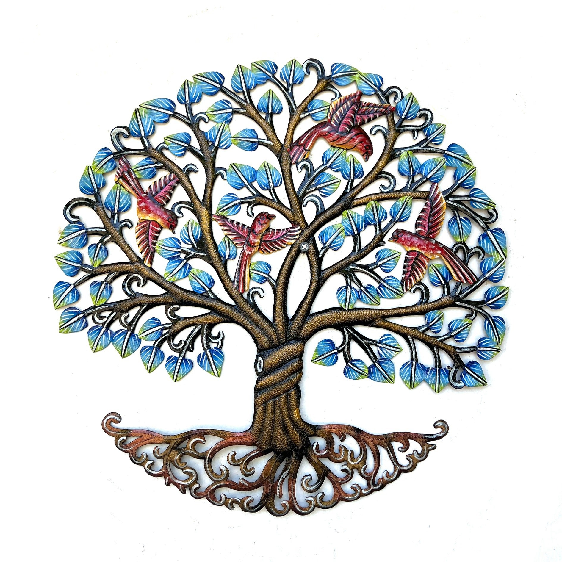 Colbert- Blue Leaf Flying Bird Tree