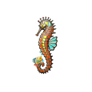 Orange Seahorse & Fish