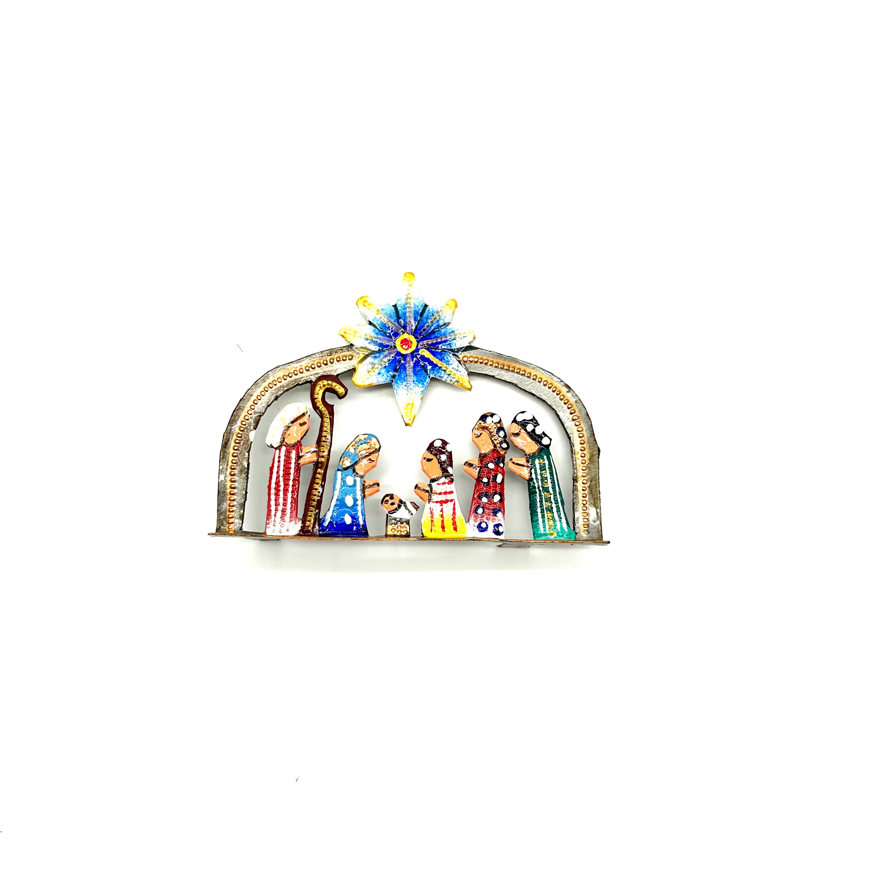 Small Dome Standing Nativity- Painted