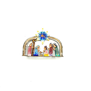 Small Dome Standing Nativity- Painted