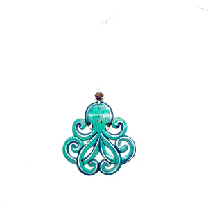 Turquoise Octopus Ornament