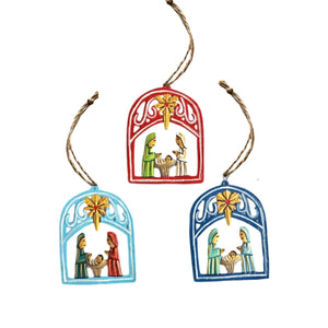 Thevenin Arch Nativity Ornament (Set of 3)