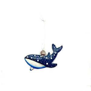 Whale Ornament- Blue