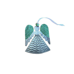 Cireus-Glitter Flat Angel Ornament