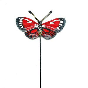 Red Butterfly Garden Stake