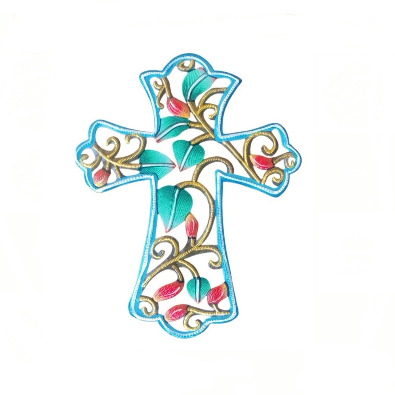 Flower Turquoise Cross